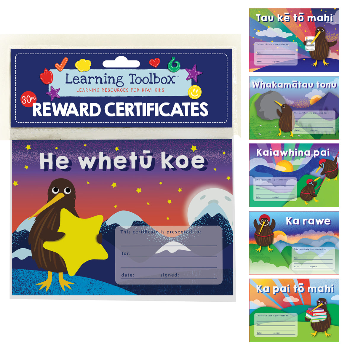 Te Reo Reward Certificates