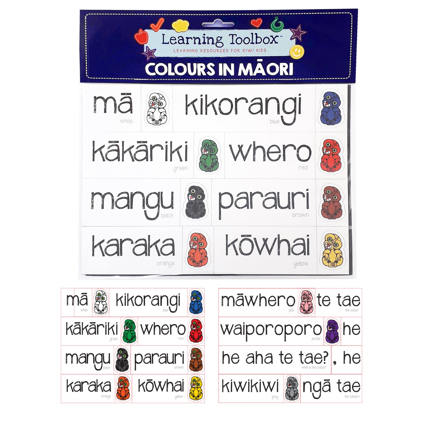 Magnetic NZ Māori Colours